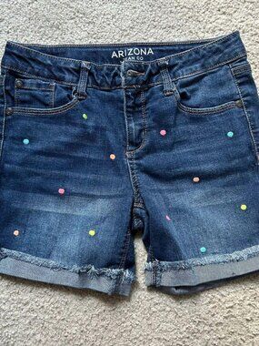 Arizona Jean Co Kids Polkadot Bermuda Shorts sz 12